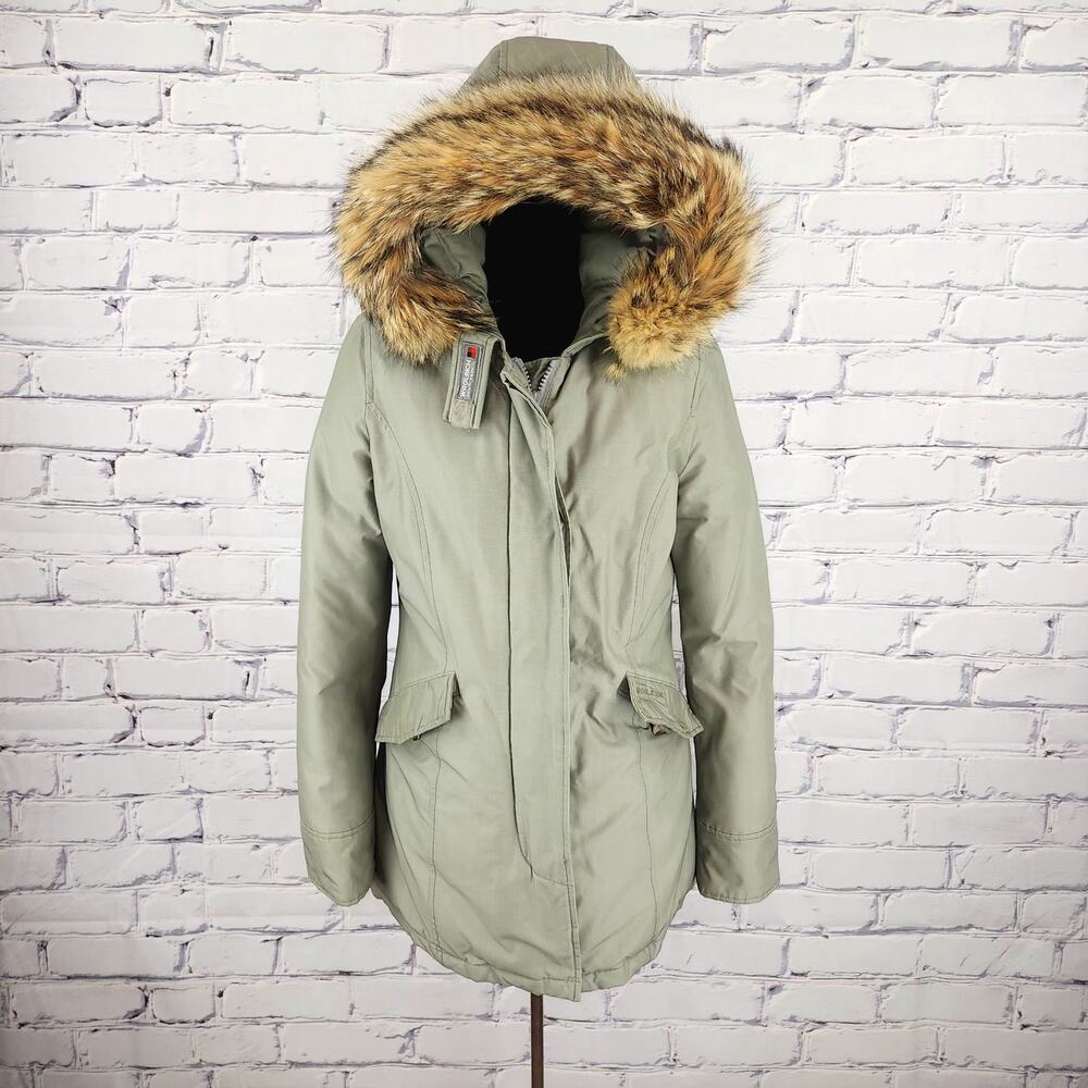 Woolrich Jacket Womens S Puffer Down Filled Warm Hooded Outerwear cabincore